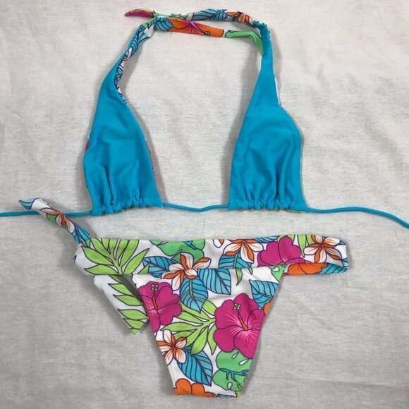 Recco brazilian tropical floral bikini adjustable - Picture 3 of 4